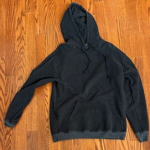 Wildfox Hoodie extra long in charcoal gray black